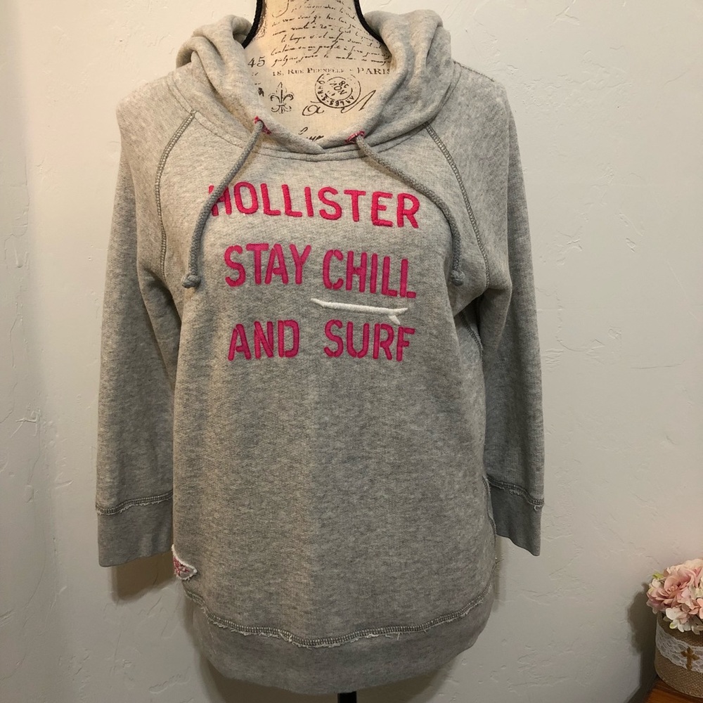 Hollister hoddie 3/4 sleeve!!